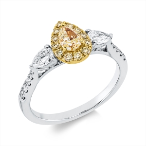 Ring 3er-Krappe 18 kt WG+GG
