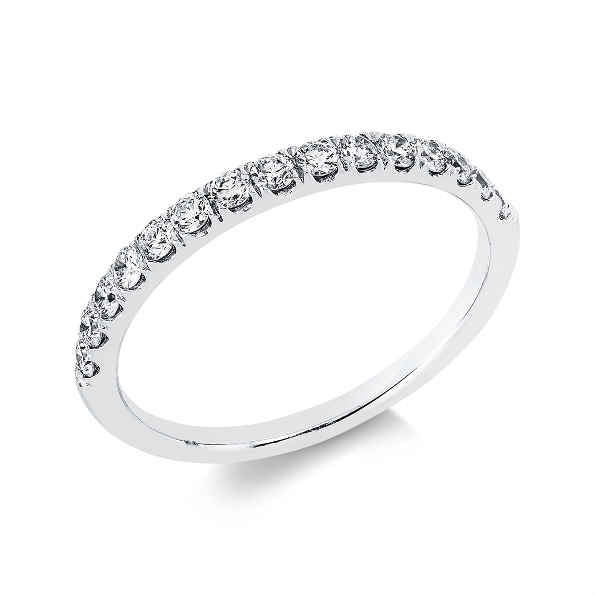 Memoire halb Ring  18kt Weißgold mit 0,25ct Diamanten