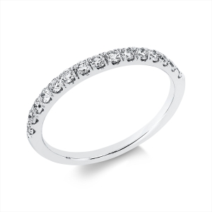 Memoire halb Ring  18kt Weißgold mit 0,25ct Diamanten