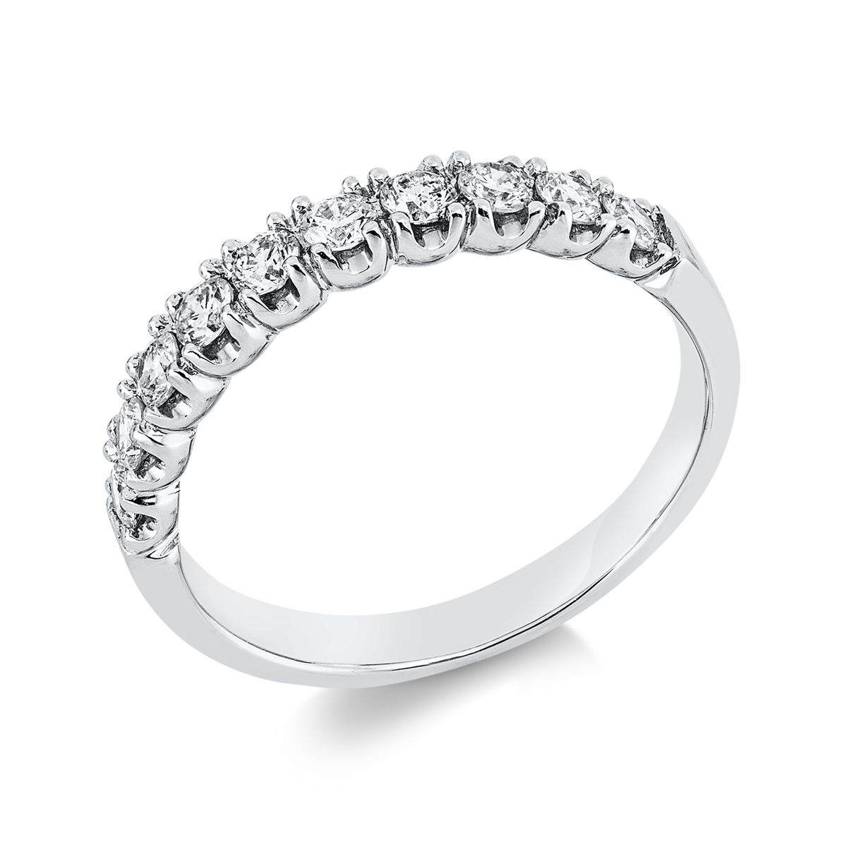 Memoire halb Ring  18kt Weißgold mit 0,51ct Diamanten