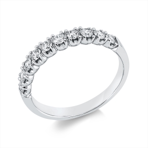 Memoire halb Ring  18kt Weißgold mit 0,51ct Diamanten