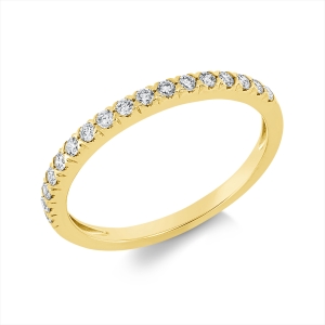 Memoire halb Ring  18kt Gelbgold mit 0,25ct Diamanten