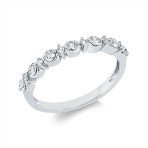Memoire halb Ring  18kt Weißgold mit 0,38ct Diamanten