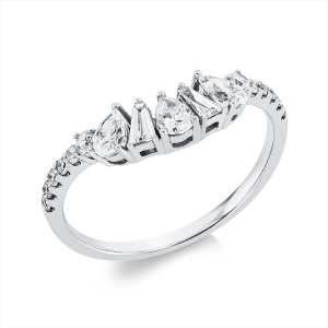 Ring  18kt Weißgold mit 0,70ct Diamanten