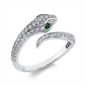 Ring 18 kt WG Schlange