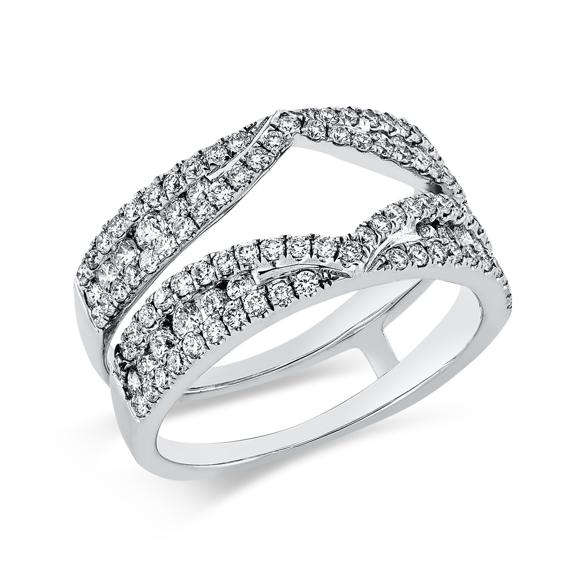 Pavé Ring  18kt Weißgold mit 1,11ct Diamanten
