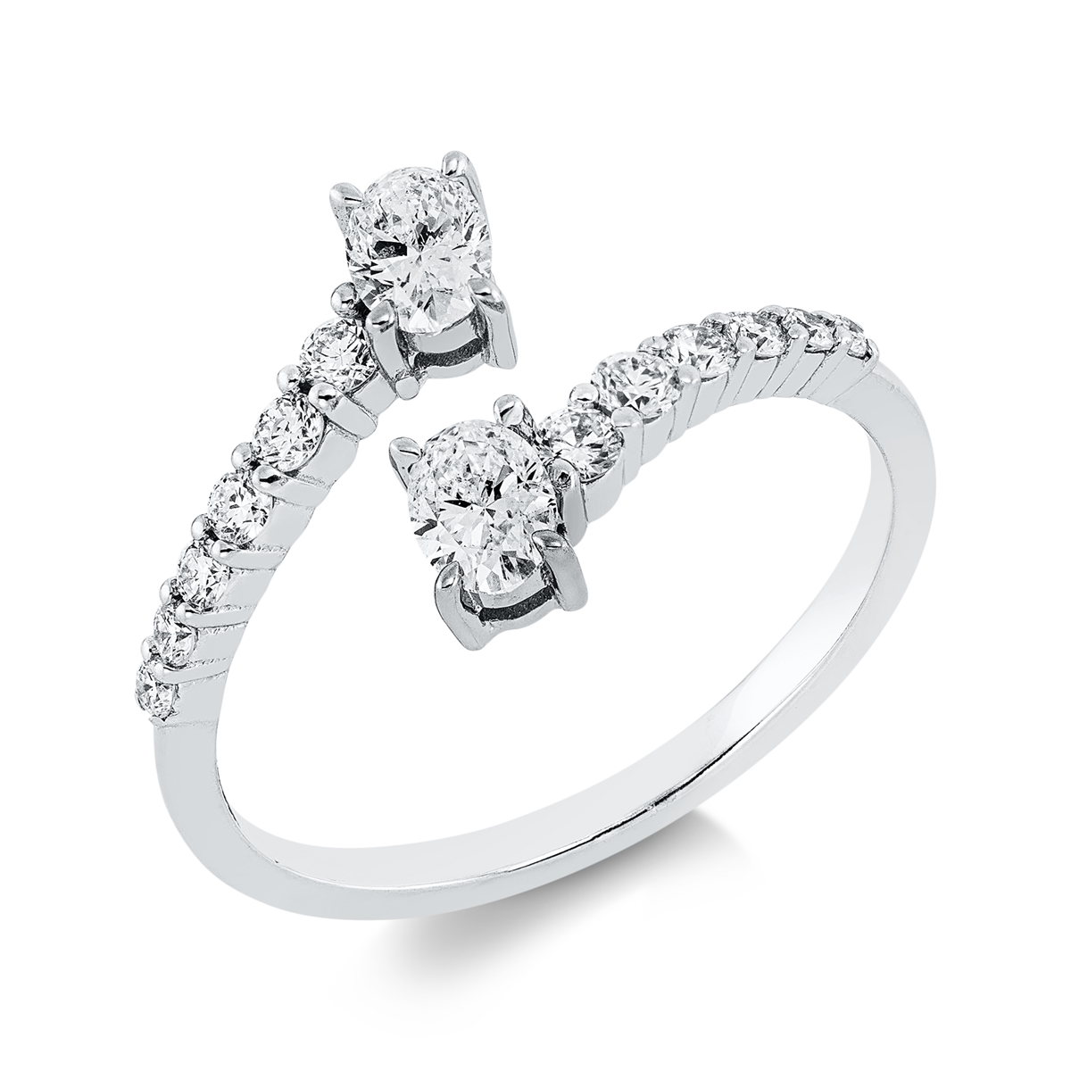 Ring 4er-Krappe 18 kt WG