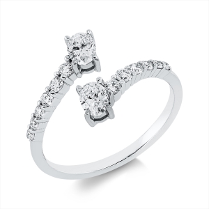 Ring 4er-Krappe 18 kt WG