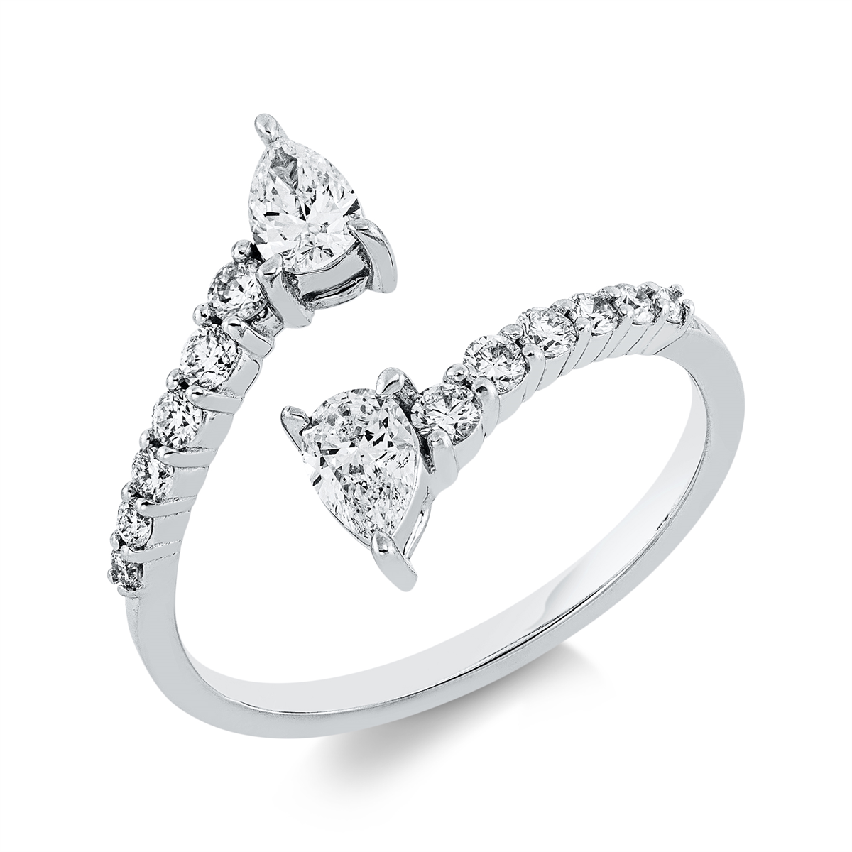Ring 3er-Krappe 18 kt WG