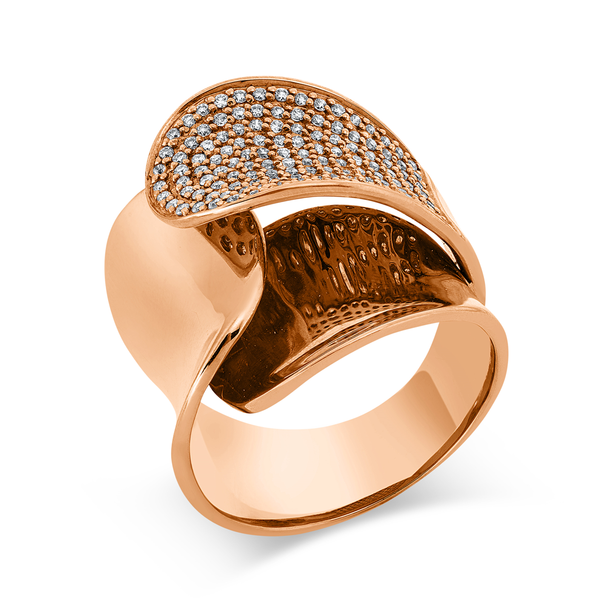 Pavé Ring  18kt Rotgold mit 0,62ct Diamanten
