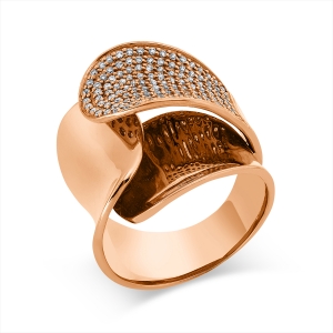 Pavé Ring  18kt Rotgold mit 0,62ct Diamanten