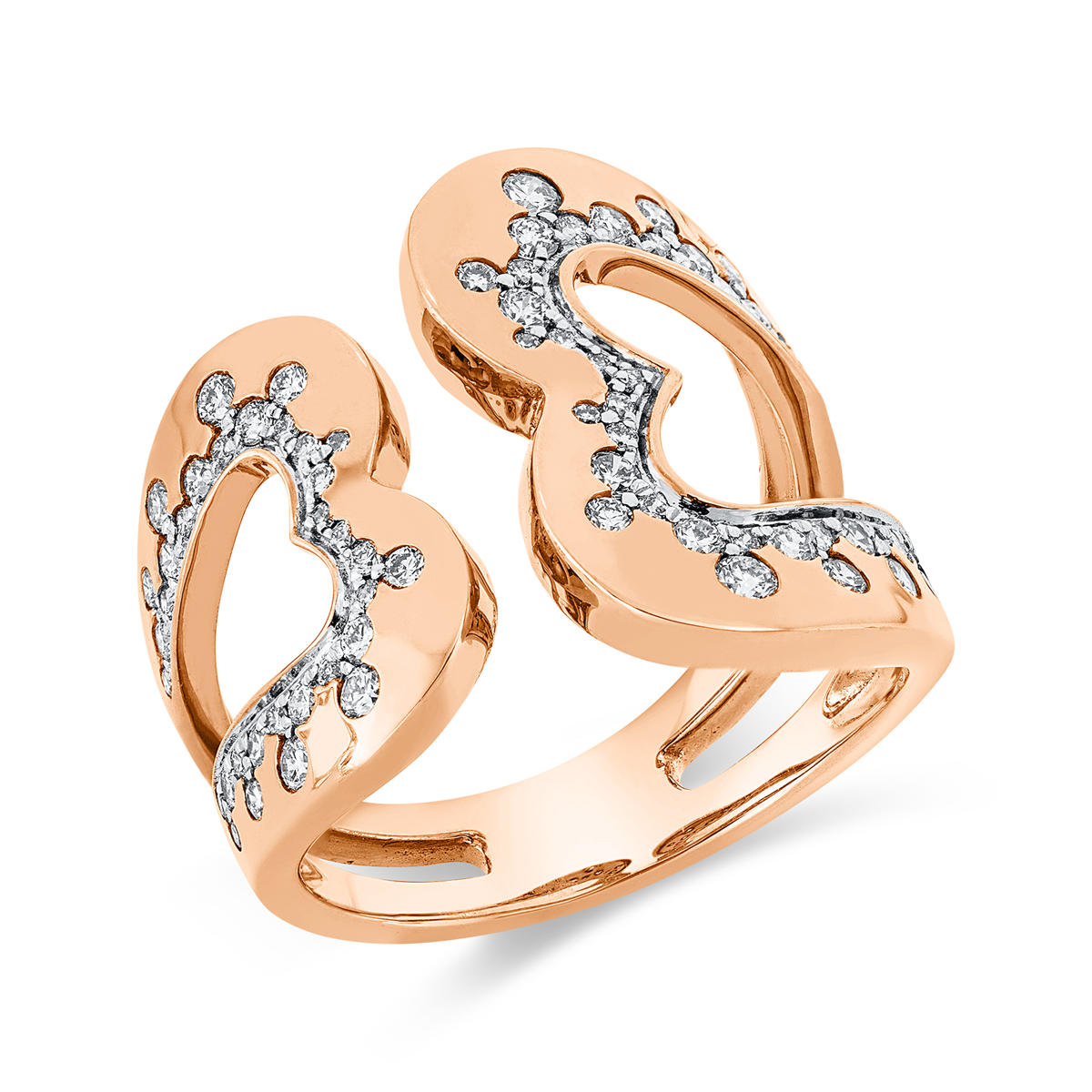 Pavé Ring  18kt Rotgold mit 0,63ct Diamanten