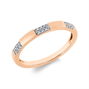 Ring 14 kt RG, Fassung rhodiniert