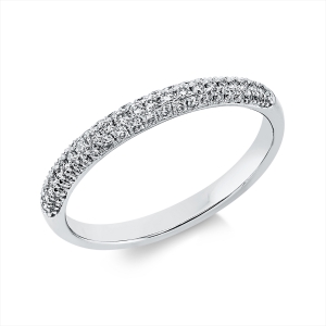 Memoire halb Ring  18kt Weißgold mit 0,27ct Diamanten