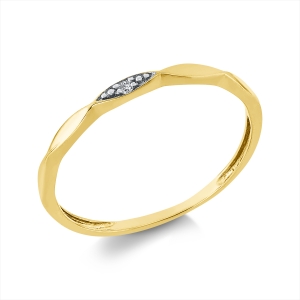 Ring 18 kt GG, Fassung rhodiniert