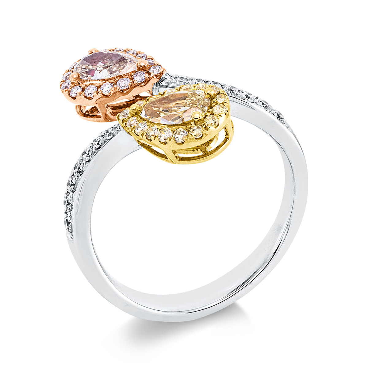 Ring 18 kt WG+GG+RG