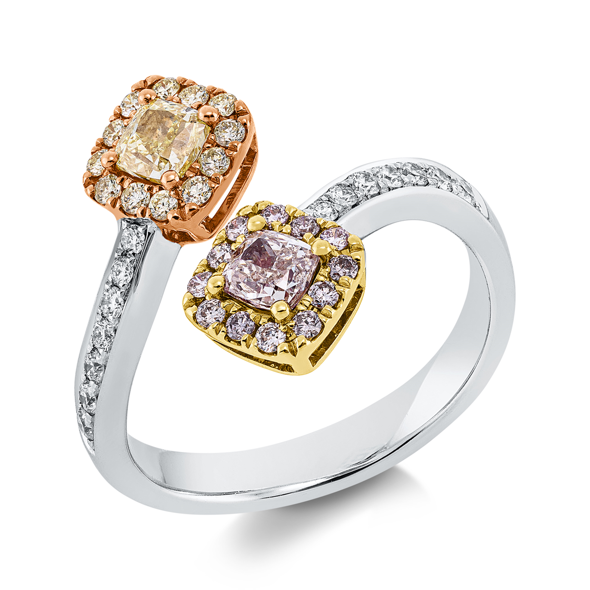 Ring 18 kt WG+GG+RG