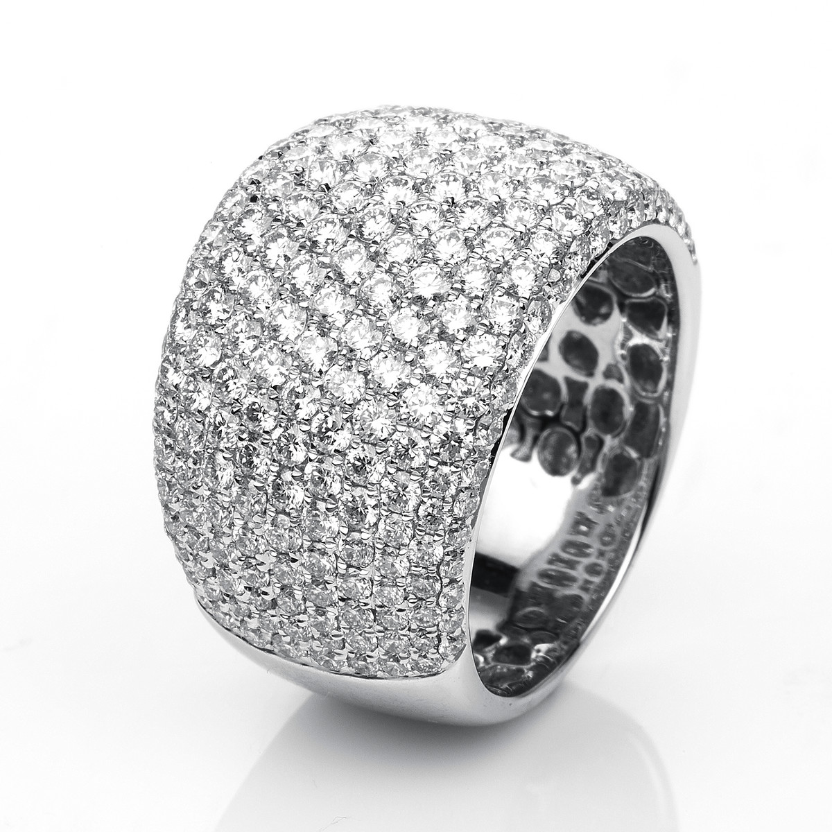 Pavé Ring  18kt Weißgold mit 3,49ct Diamanten