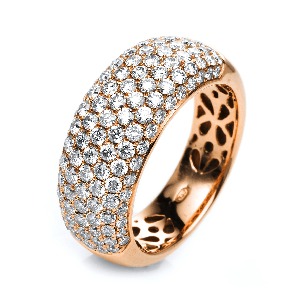 Pavé Ring  18kt Rotgold mit 1,66ct Diamanten