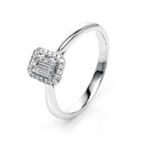 Ring  18kt Weißgold mit 0,61ct Diamanten