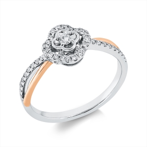 Ring 18 kt WG+GG