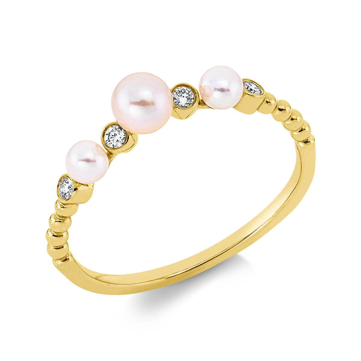Ring  18kt Gelbgold mit 0,05ct Diamanten