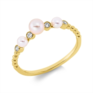 Ring  18kt Gelbgold mit 0,05ct Diamanten