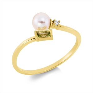 Ring  18kt Gelbgold mit Farbstein