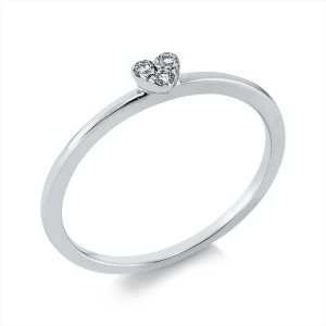 Ring 18 kt WG Herz