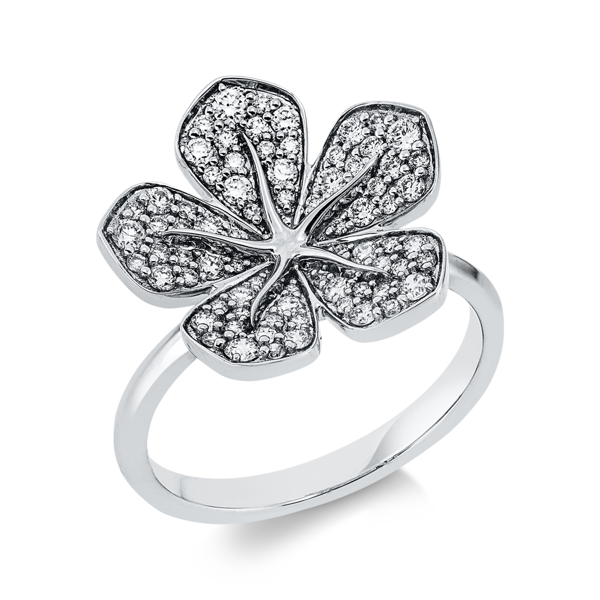 Ring 18 kt WG Blume