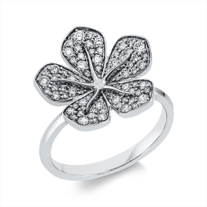 Ring 18 kt WG Blume