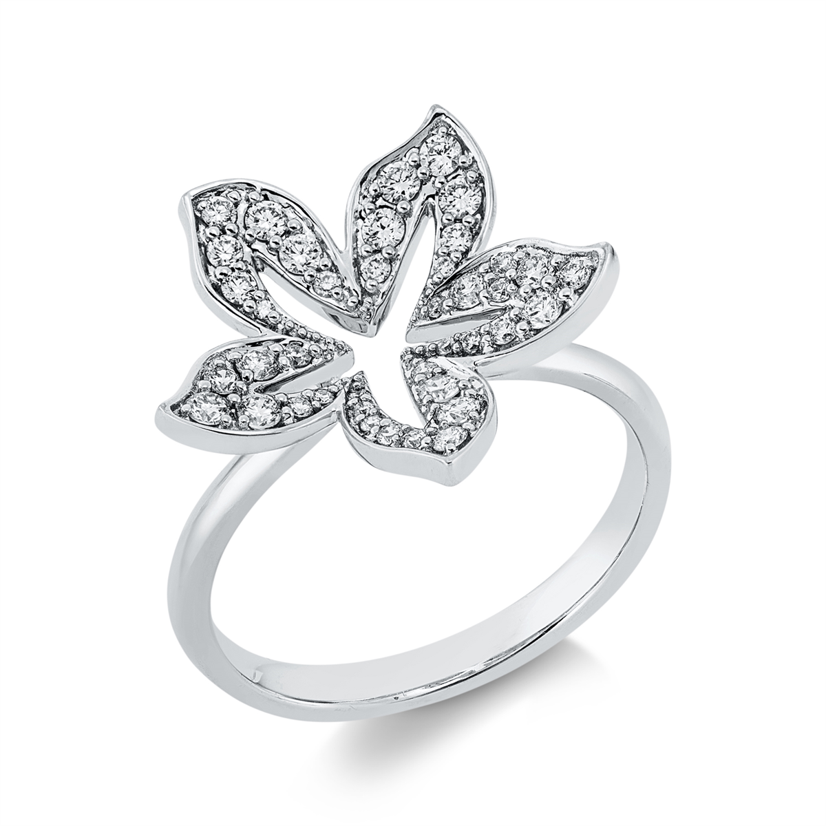 Ring 18 kt WG Blume