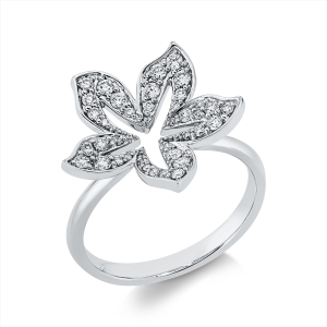 Ring 18 kt WG Blume
