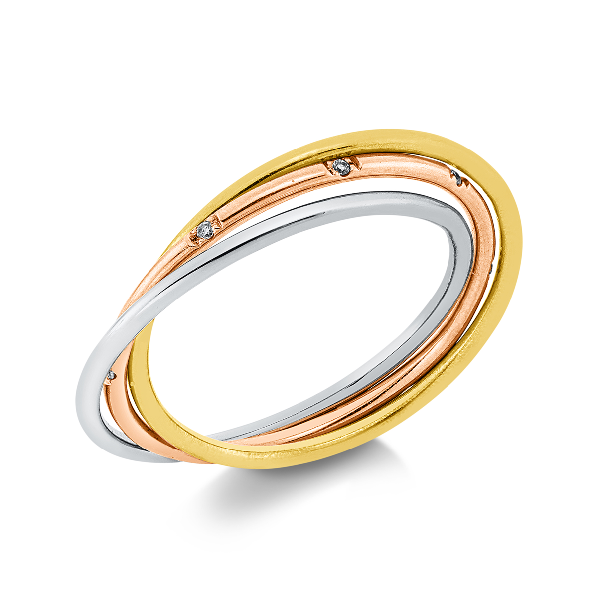 Ring 18 kt WG+GG+RG