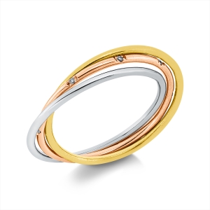 Ring 18 kt WG+GG+RG