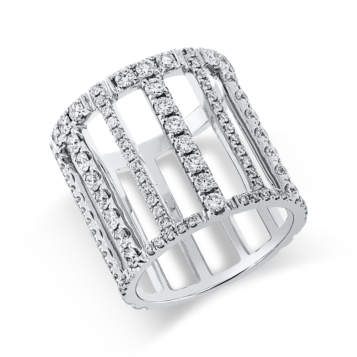 Ring  18kt Weißgold mit 1,46ct Diamanten