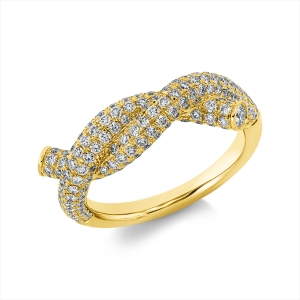Pavé Ring  18kt Gelbgold mit 1,39ct Diamanten
