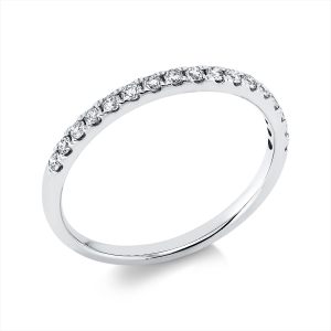 Memoire halb Ring  18kt Weißgold mit 0,25ct Diamanten