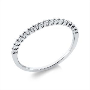 Memoire halb Ring  18kt Weißgold mit 0,15ct Diamanten