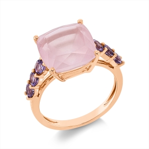Ring 4er-Krappe 18 kt RG