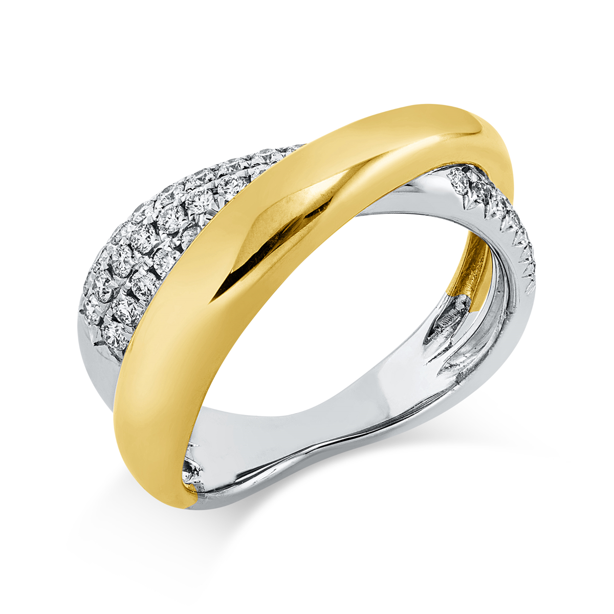 Ring 18 kt WG+GG