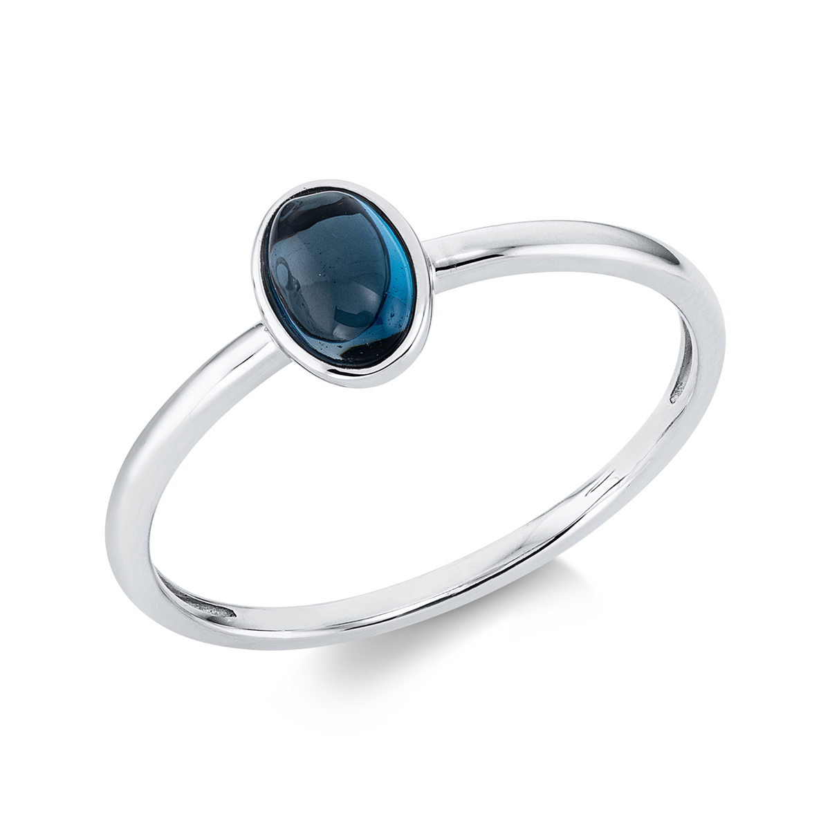 Ring Zarge 18 kt WG Oval