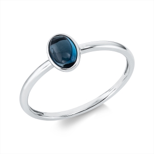 Ring Zarge 18 kt WG Oval