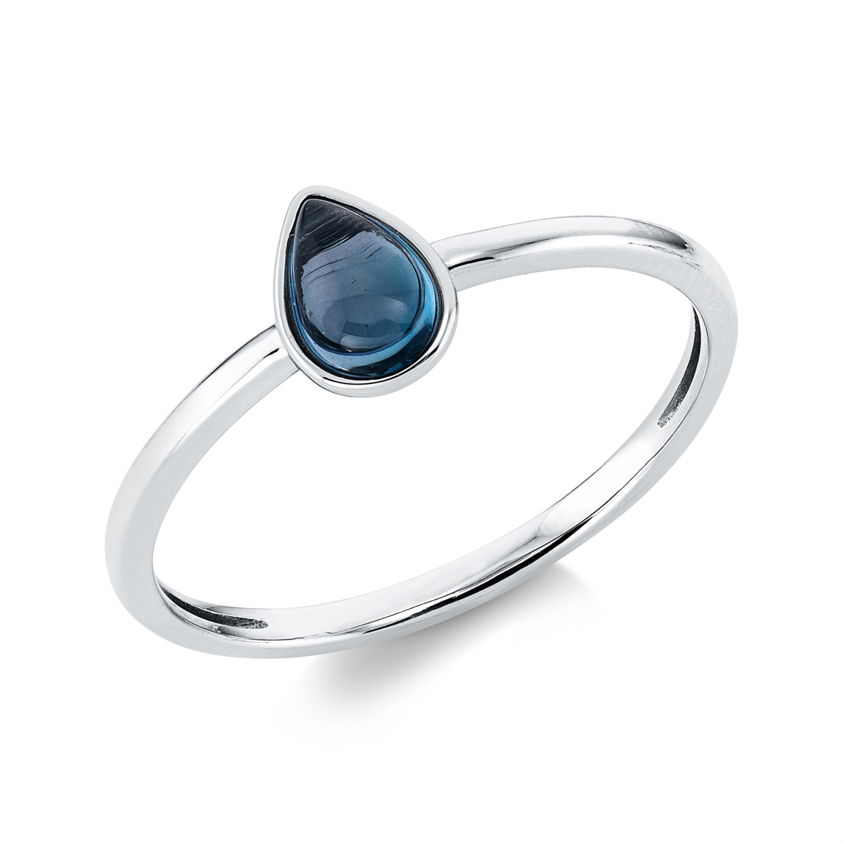 Ring Zarge 18 kt WG Tropfen