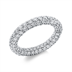 Pavé Ring  18kt Weißgold mit 4,40ct Diamanten