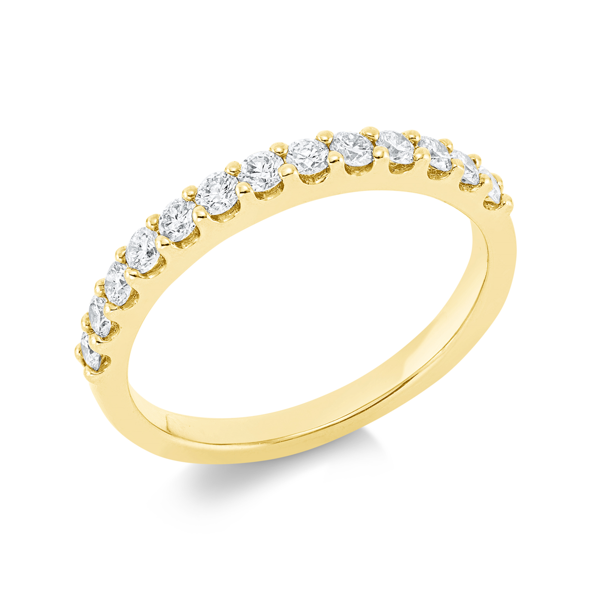 Memoire halb Ring  18kt Gelbgold mit 0,46ct Diamanten