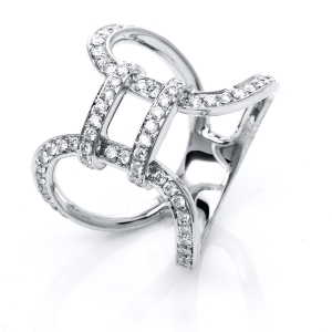 Ring  18kt Weißgold mit 0,76ct Diamanten