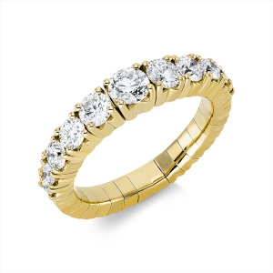 Ring 4er-Krappe 18 kt GG, Flex-Band, variabel