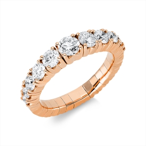 Ring 4er-Krappe 18 kt GG, Flex-Band, variabel