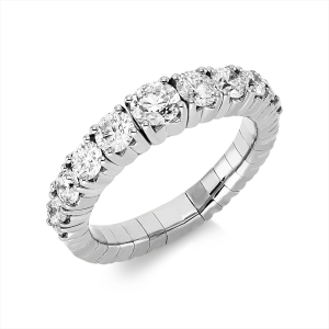 Ring 4er-Krappe 18 kt GG, Flex-Band, variabel